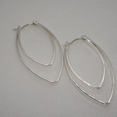 Sterling 925 Earrings 6.1 Grams Very Pretty 