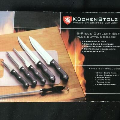 Lot 8: Lot of Knives, Slicers and Sharpening Tools