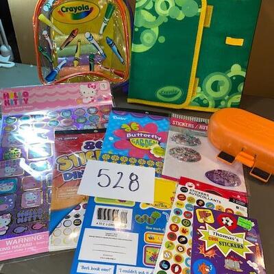 Lot 528 - Crayola items and stickers