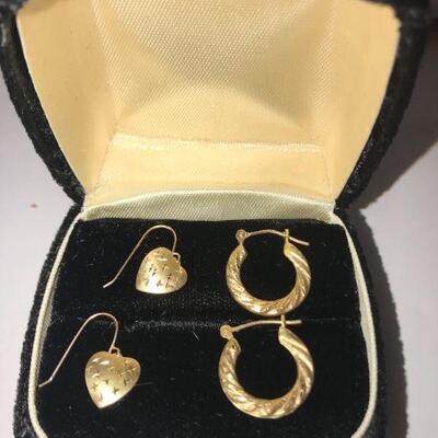 14 K pierced earrings 