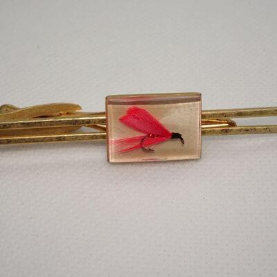 Mid Century Fly Fishing Men's Tie Bar