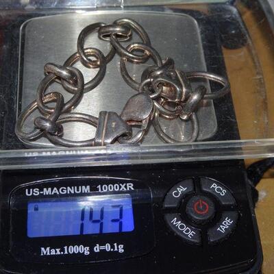 Marked 925 Sterling Link Bracelet 