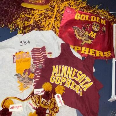 Lot 584 -Minnesota Gophers items 