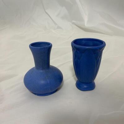 .11. ROSEMEADE | NILOAK | Two Blue Pottery Vases