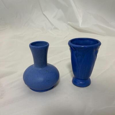 .11. ROSEMEADE | NILOAK | Two Blue Pottery Vases