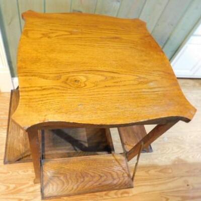 Vintage Table with Flip Shelves 20