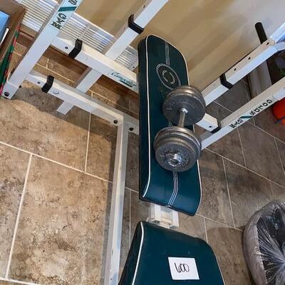 Lot 600- Golds Gym weight bench