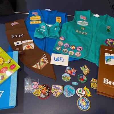 Lot 605 -Girl Scout, Brownie and Daisy items