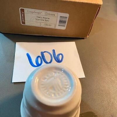 Lot 606- Longaberger Votive Set