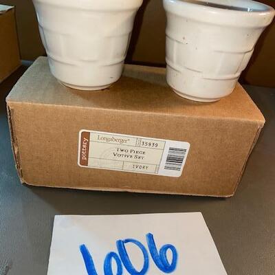 Lot 606- Longaberger Votive Set