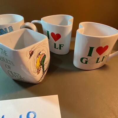 Lot 618-  Golf coffee mugs