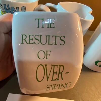 Lot 618-  Golf coffee mugs