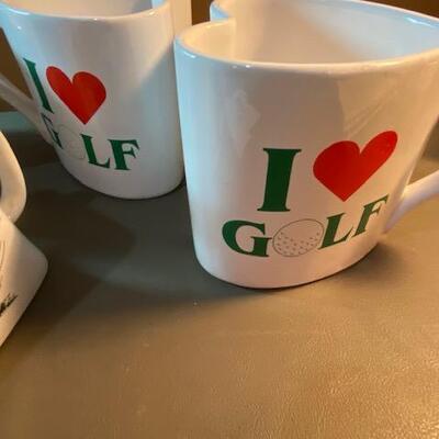 Lot 618-  Golf coffee mugs