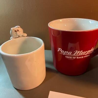 Lot 619 -Cat, Coca Cola  coffee mugs