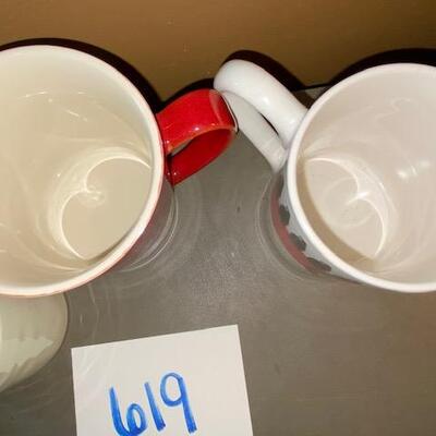 Lot 619 -Cat, Coca Cola  coffee mugs