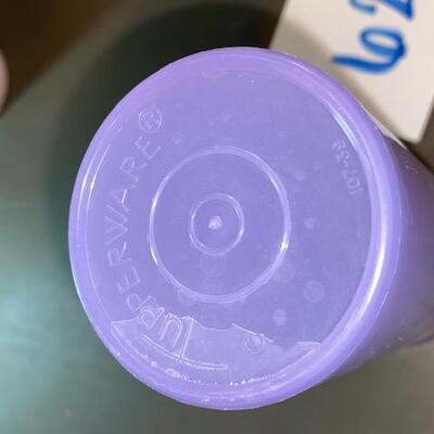 Lot 627- Tupperware tall glasses