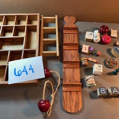 Lot 644 - shadow box and miniatures