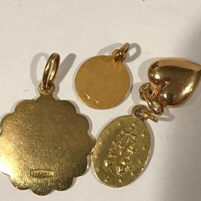 18 K Gold Charms