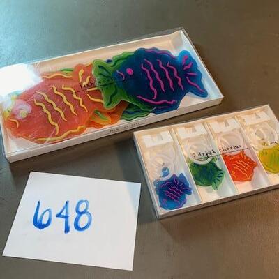 Lot 648 - Fish Coasters and wine markers