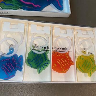 Lot 648 - Fish Coasters and wine markers