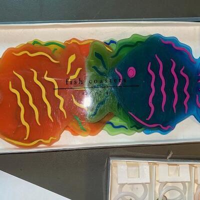 Lot 648 - Fish Coasters and wine markers