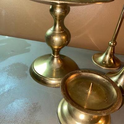 Lot 651 - Brass Candlesticks