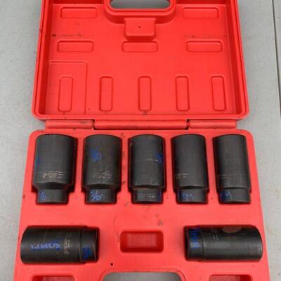 Astro #7863 - Axle nut socket set 29mm - 38mm 1/2 drive (7 pc)