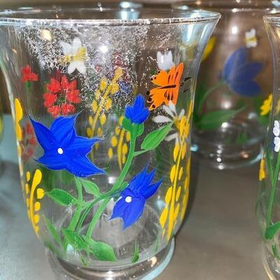 Lot 656 - Glass candle holders