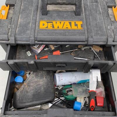 Dewalt hard side tool box with misc. tools