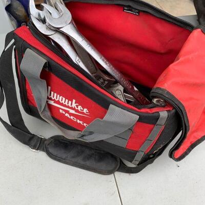 Milwaukee tool bag & unmatched wrench set / large Craftsman adjustable wrench