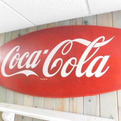 Vintage Rare Shape Metal Coca-Cola Advertising Sign 59