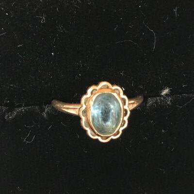 10K Gold ring Blue