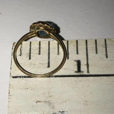 10K Gold ring Blue