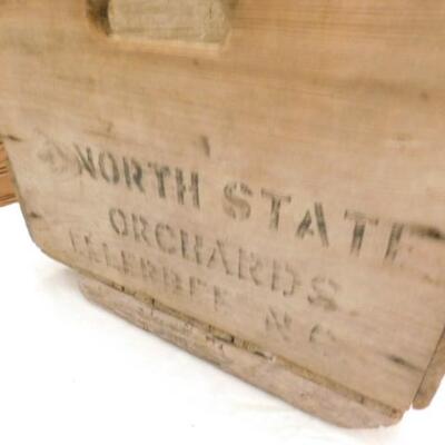 Vintage Wood Orchard Box North State Orchards Ellerbee, NC