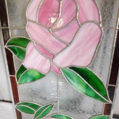 Stained Glass Rose Panel 12