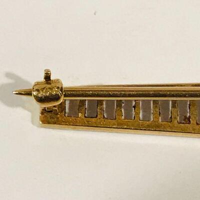 14 K Gold Antique Bar Pin