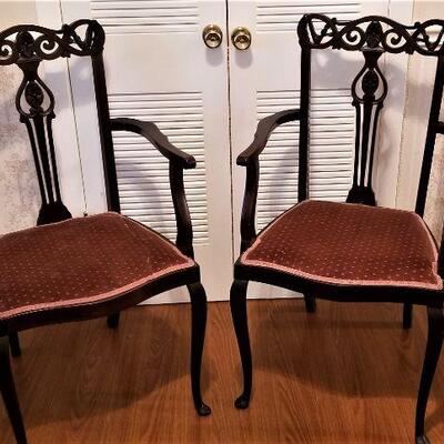 Lot #30  Queen Anne style Pair of Stylish Armchairs