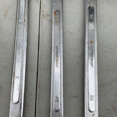 Pittsburgh 3 piece large wrench set #2, 48, 50