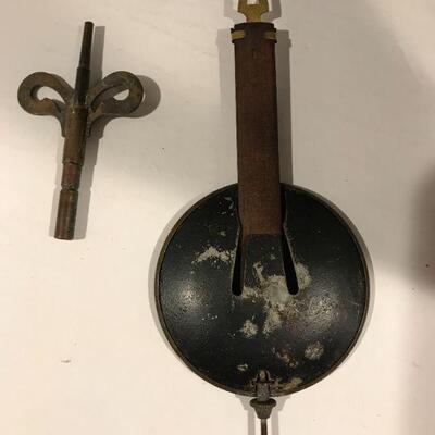 Antique  Ruby Key wind working pendulum chime clock