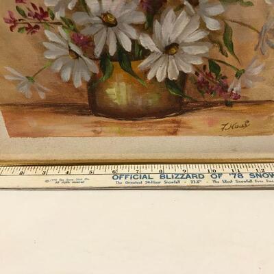 Signed Oil painting Daisies