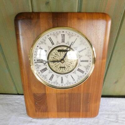 Solid Wood Plaque Style Wall Hanging Clock by Stuart Austin