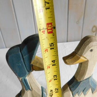Pair of Wooden Shelf Sitters- Duck Theme