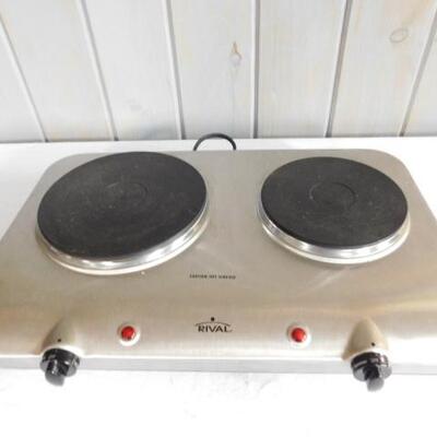 Double Burner Hotplate by Rival