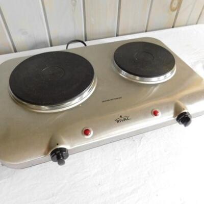 Double Burner Hotplate by Rival