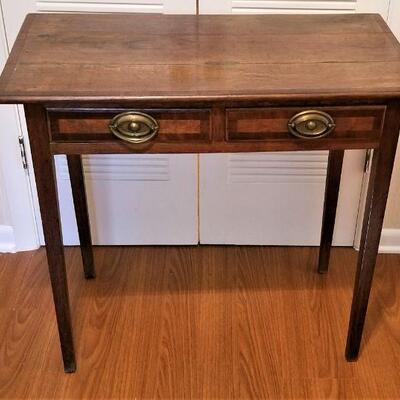 Lot #35  Vintage Side Table - 2 Drawers