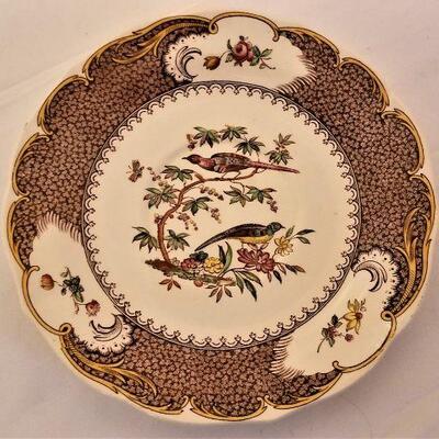 Lot #38  Spode Cream Soup Bowls with underplates