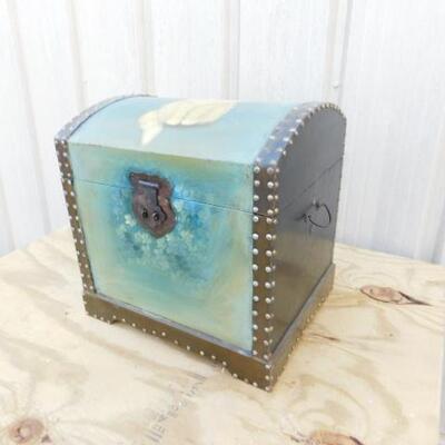 Decorative Hand Painted Kitty Cat Trunk 17