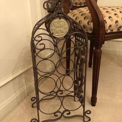 Lot 13 - Ethan Allen Accent Chair and Wine Holder