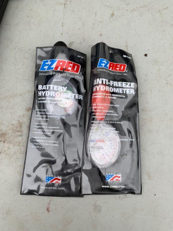 EZ red antifreeze hydrometer and battery hydrometer