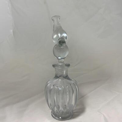 .36. VINTAGE | Perfume Bottle with Perched Bird Stopper
